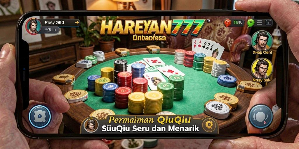 Screenshot gameplay intens dari HARAPAN777, menunjukkan aksi QiuQiu yang seru.