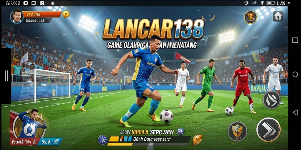 Screenshot utama LANCAR138 menampilkan aksi seru di lapangan.