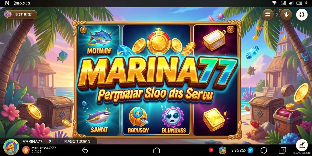 Screenshot gameplay MARINA77 menampilkan kombinasi slot yang mengesankan.