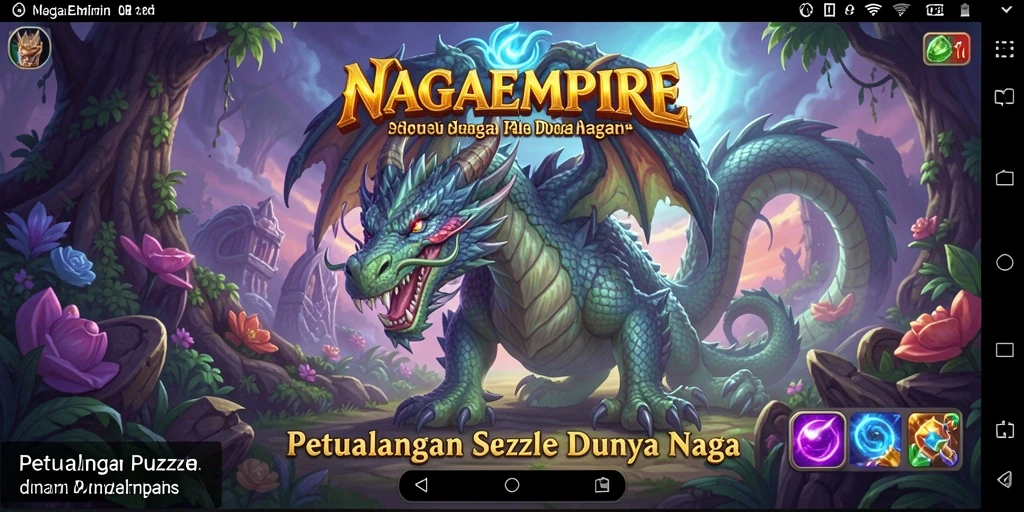 Screenshot gameplay menampilkan momen menantang dalam NAGAEMPIRE.