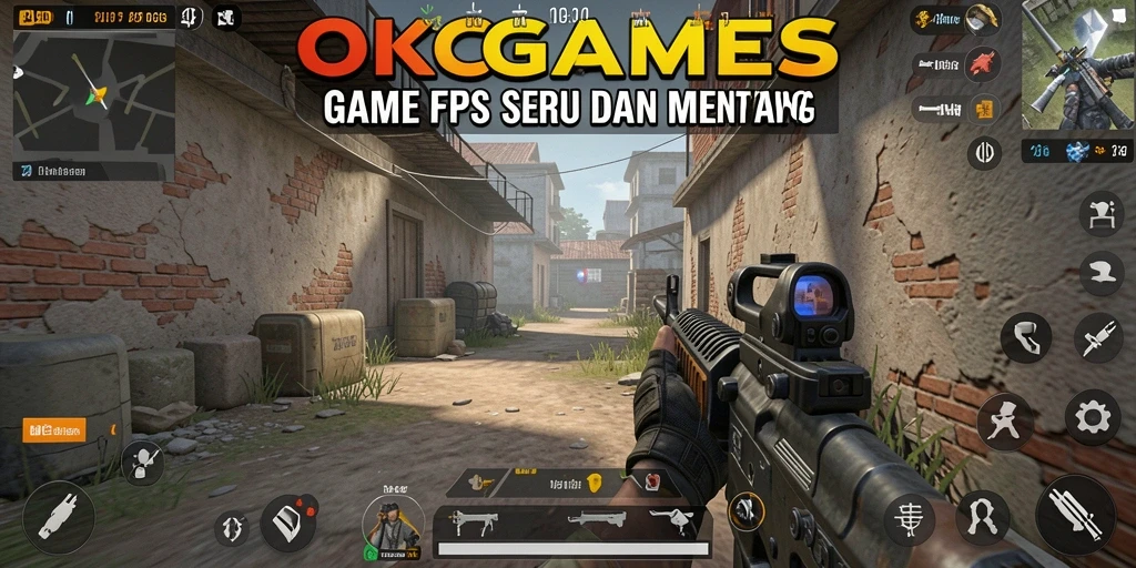 Tangkapan layar gameplay OKGAMES dengan aksi tembak-menembak yang seru.