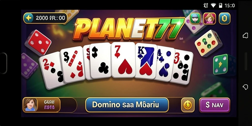 Tampilan menarik saat bermain Domino di PLANET77.