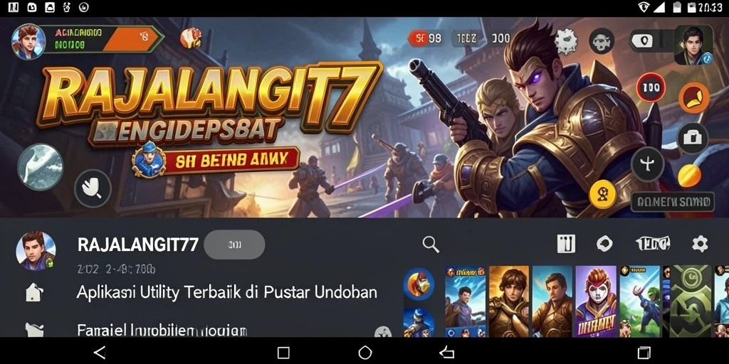 Tampilan antarmuka utama aplikasi RAJALANGIT77 yang intuitif dan ramah pengguna.