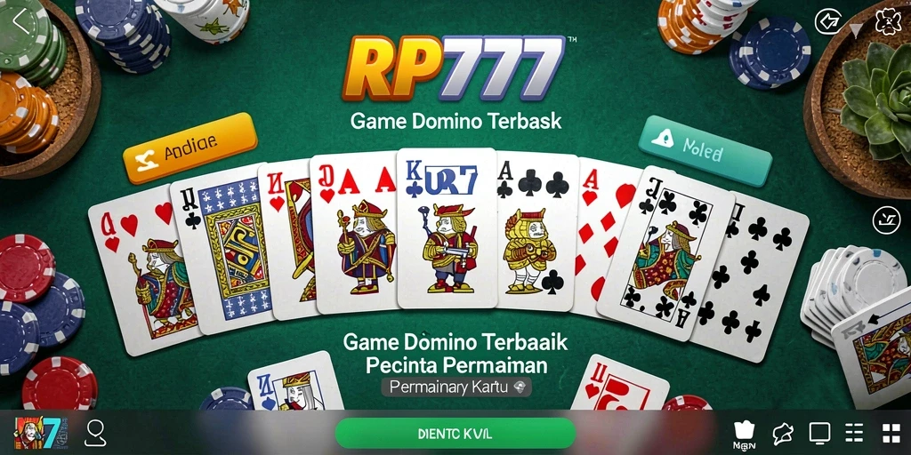 Screenshot gameplay RP777 yang menampilkan aksi seru permainan Domino.